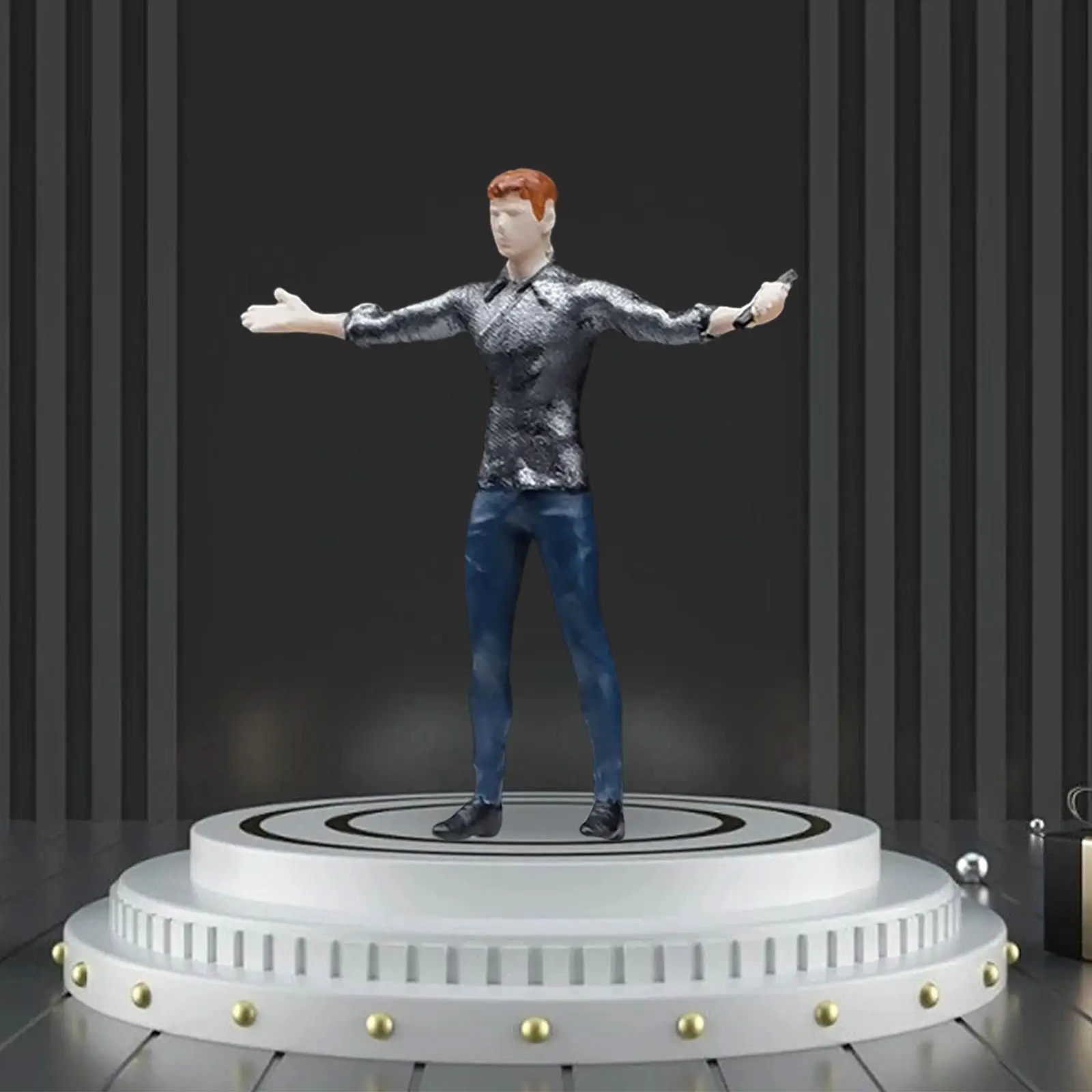 1/64 Male Singer Figures Tiny People Model Model Trains People Figures for DIY Scene Diorama Photography Props Layout Decoration