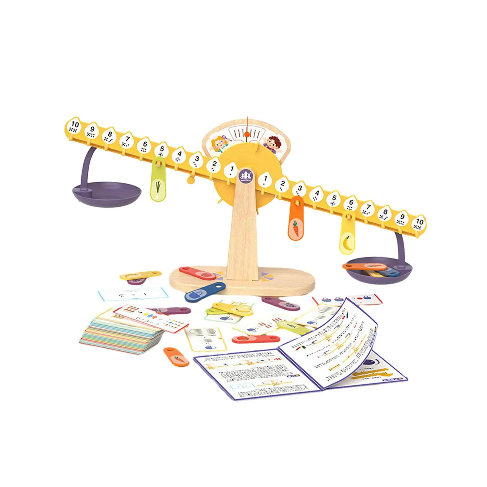 Kids Balance Scale Montessori Toy Boards Game, Educational for Early Math and Number Concepts for Kids Boy and Girl,