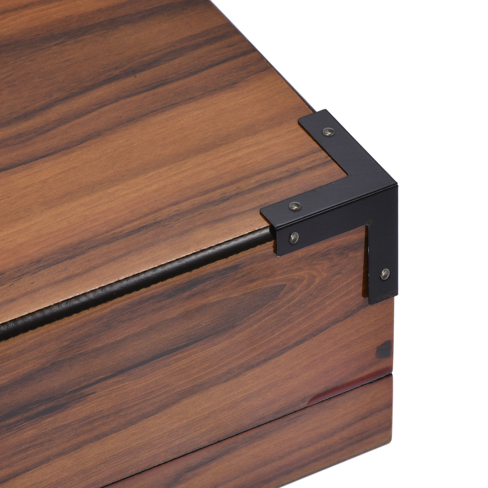 Description Picture 5 of itemUxcell 33x33x33mm Metal Box Corner Protectors Edge Guard Black 4Pcs for Wooden Objects