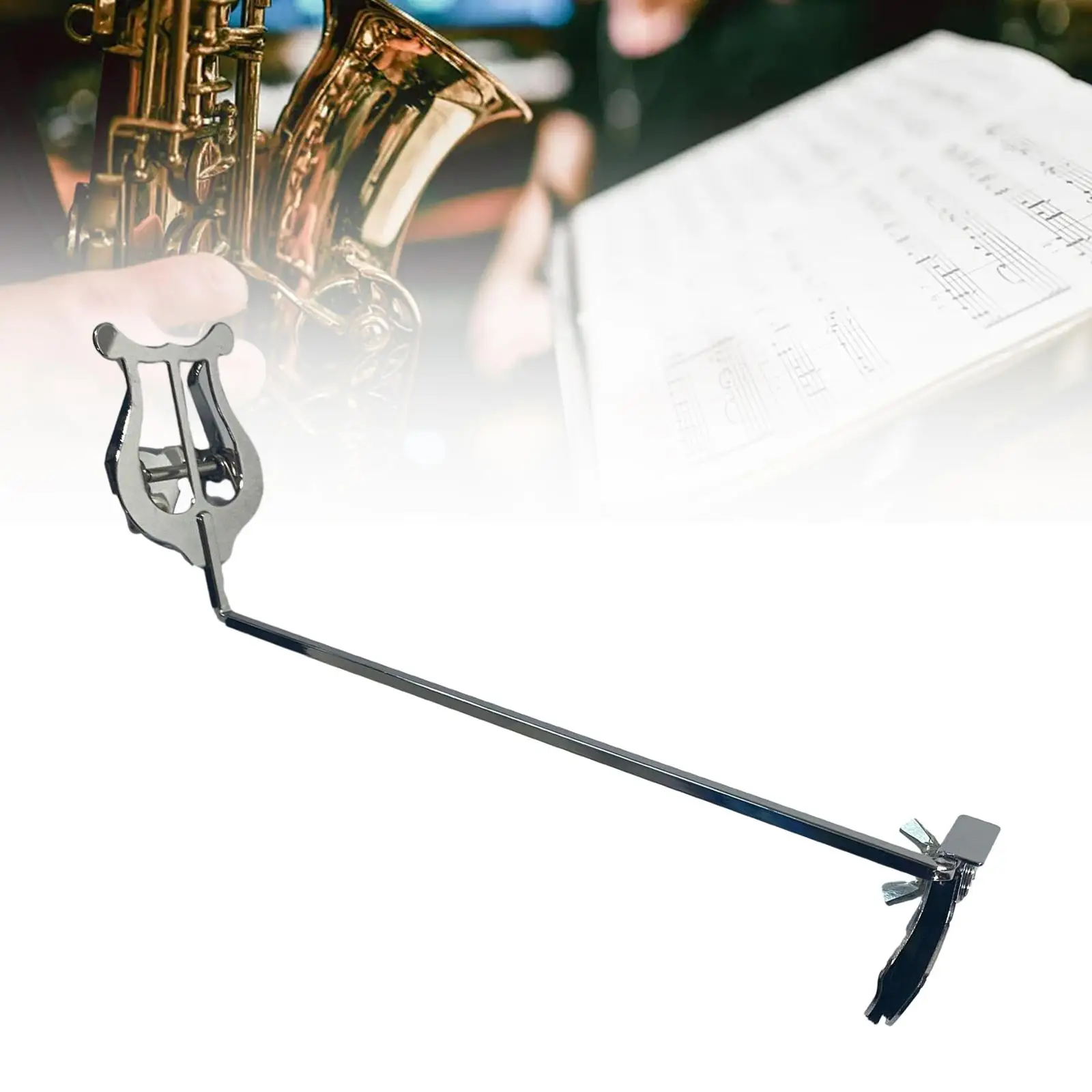 Music Sheet Clip Marching Lyre Clamp Portable Trumpet Euphonium Marching Clip Keep The Book Open Saxophone Sheet Music Clip