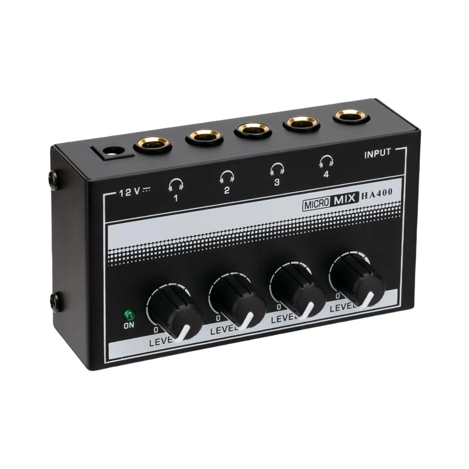 HA400 Headphone Amplifier Clear Sound Audio Mixer Professional Loudspeaker Headphone Amp for Stage Performances Music Studio