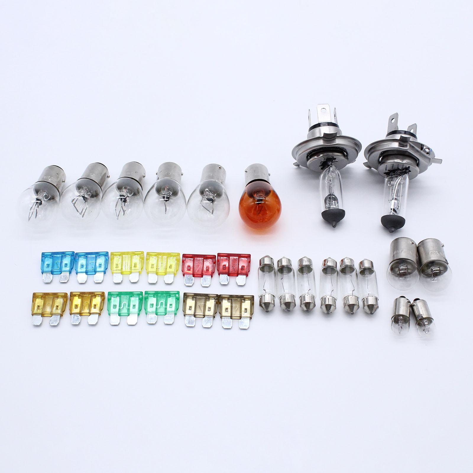 30 Pieces H4 Light Bulb Kit Set Automotive Headlight Bulbs Kit Spares Parts Fit for Cars