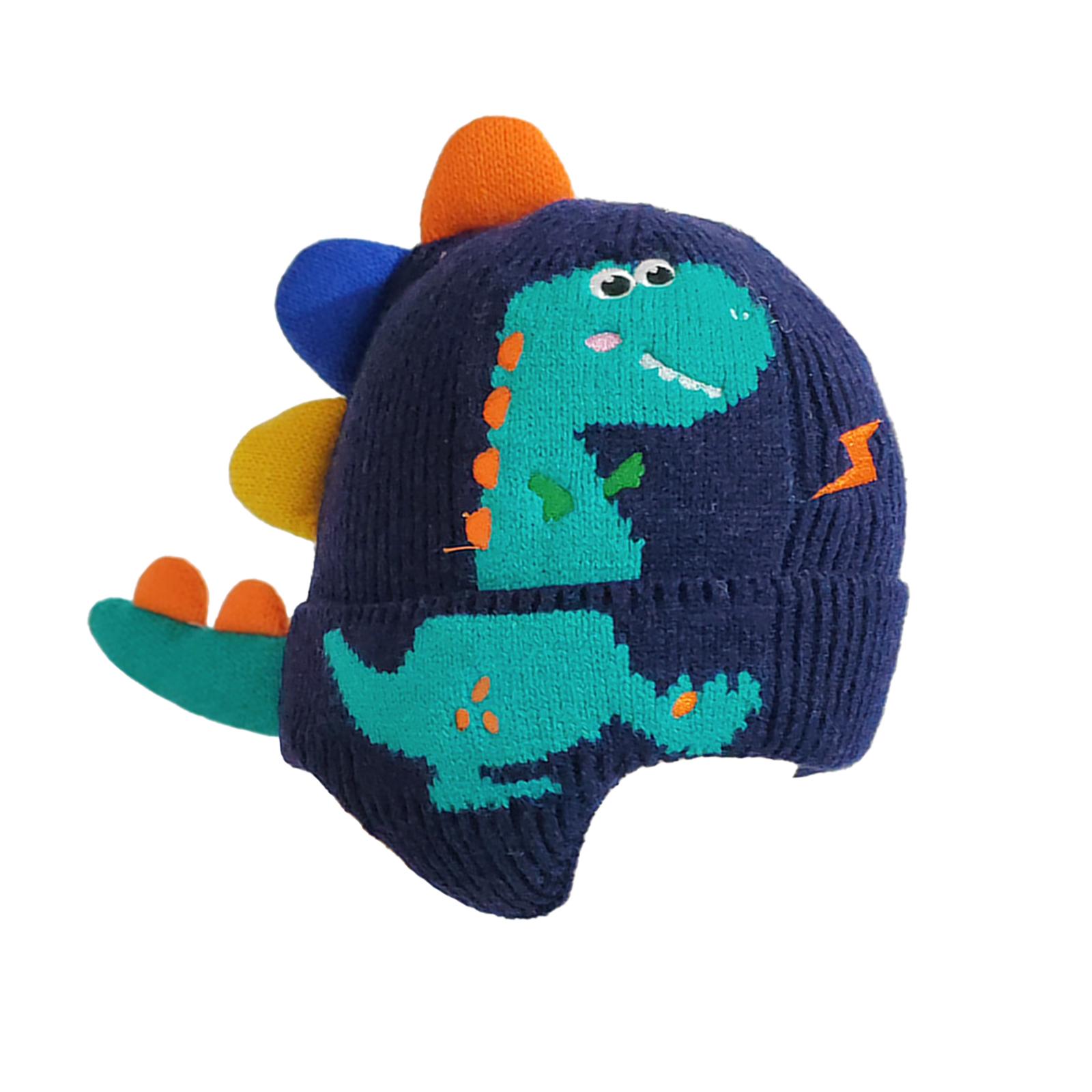 Cute Dinosaur Ear Knitted Hat Comfortable Ear Protection with Ear Flaps Cold Weather Hat Warm Hat Knit Beanie for Kids Toddlers