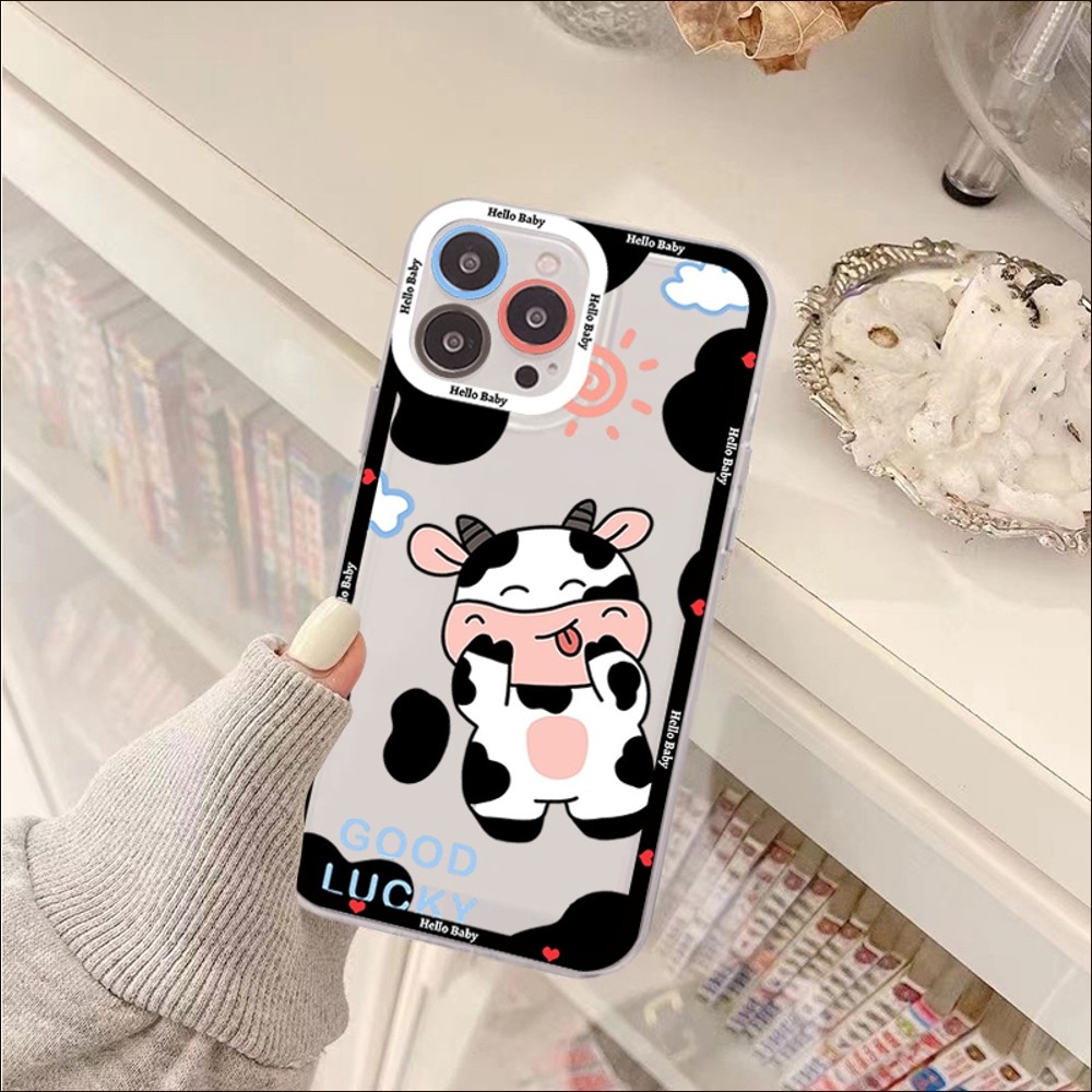 Cow pattern Black and white Phone Case For iPhone 14 13 12 11 Pro