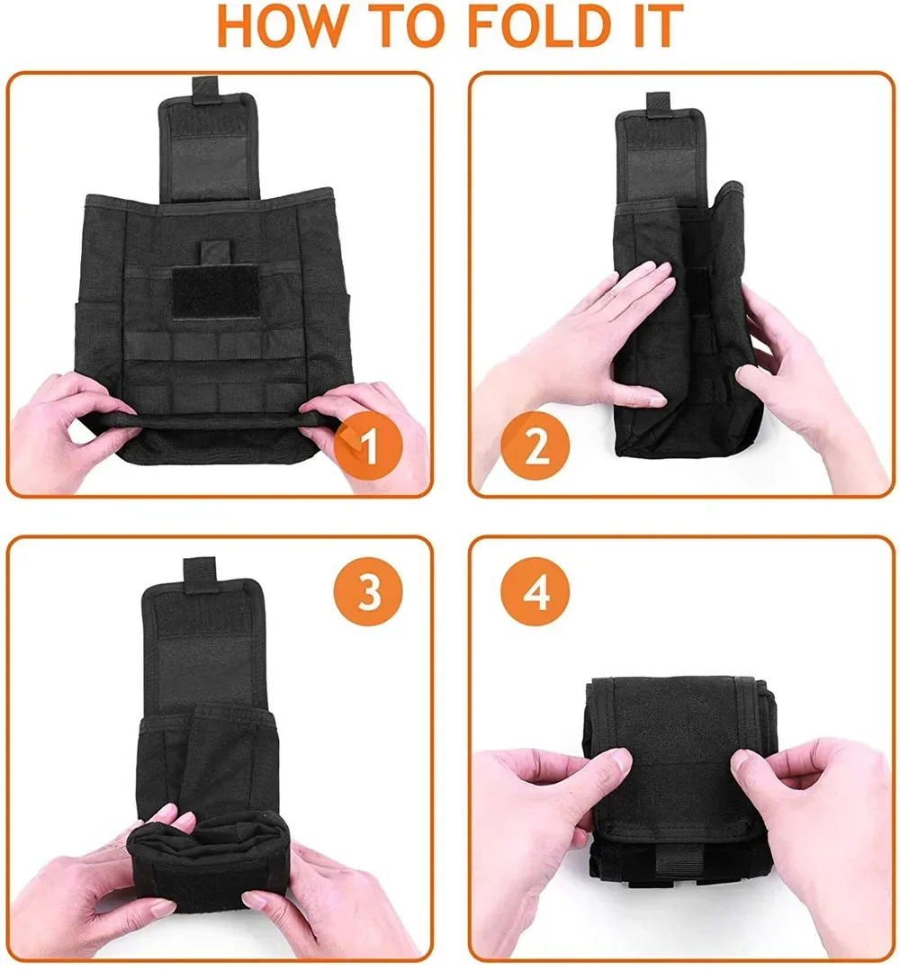 Faltbare Molle Dump Drop Pouch Ammo Magazin Hüfttasche Outdoor Sport Jagd Utility EDC Werkzeug Zubehör Klappbare Erholung Tasche – Detail 10