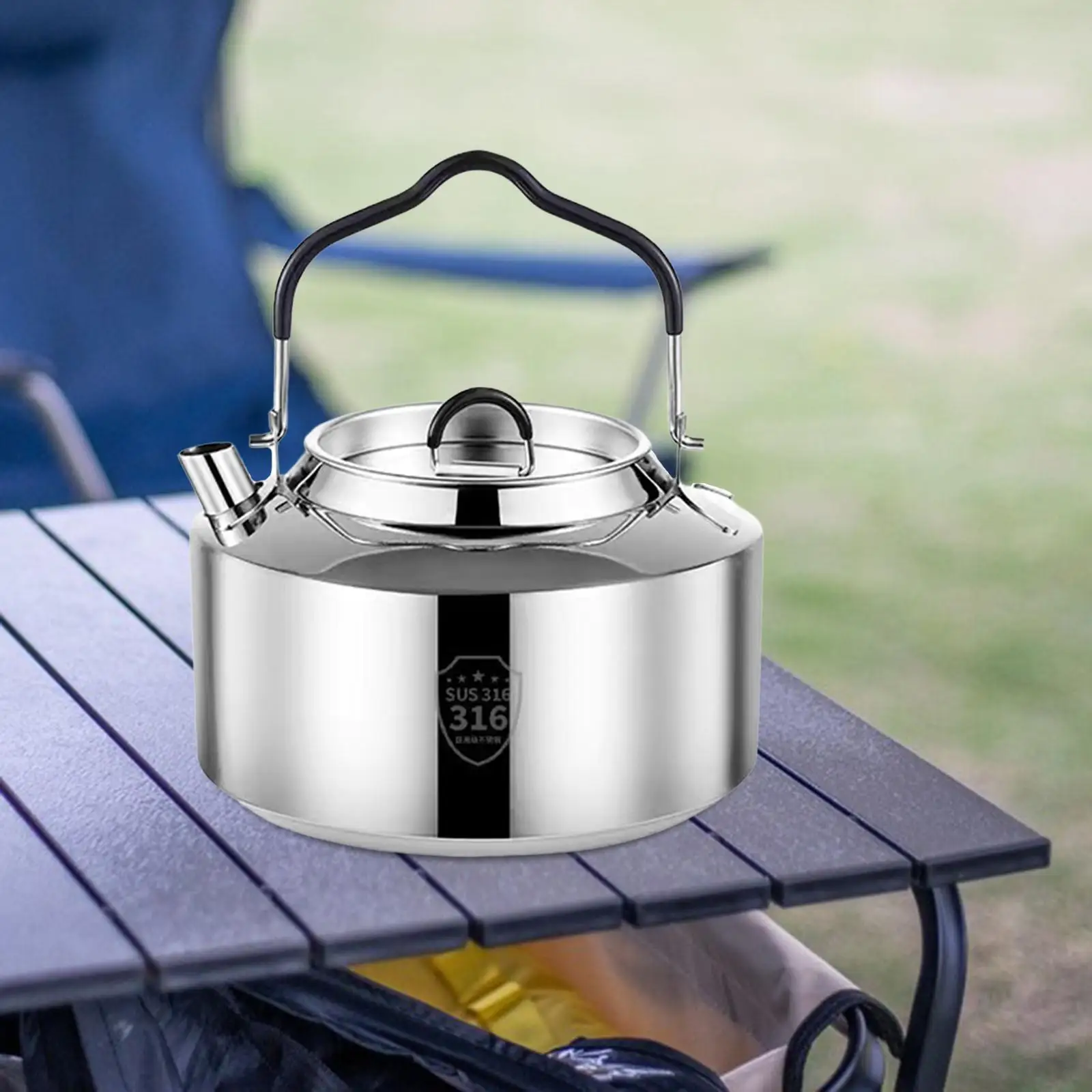 Camping Water Kettle Portable Kitchenware Anti Scald Handle Stoves Pot Tea