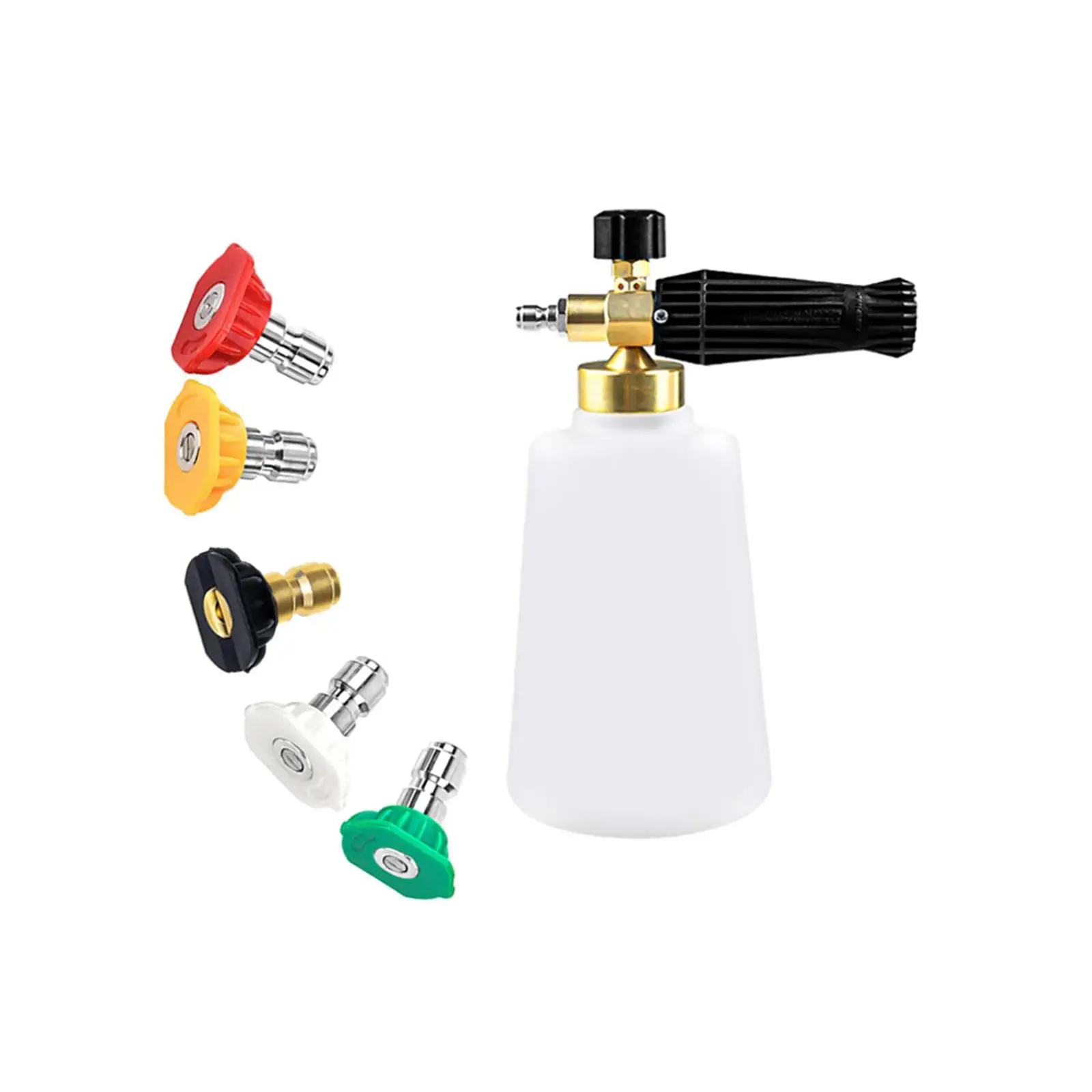 Foam Sprayer 5 Pressure Washer Nozzle Tip 1.5L Soap Bottle Sprayer for Car Pressure Washer Windows Washing Roof Motorcycles