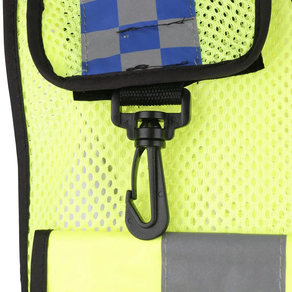 Multi-Pockets Reflective Safety Zipper Front Vest High Visibility ANSI Class