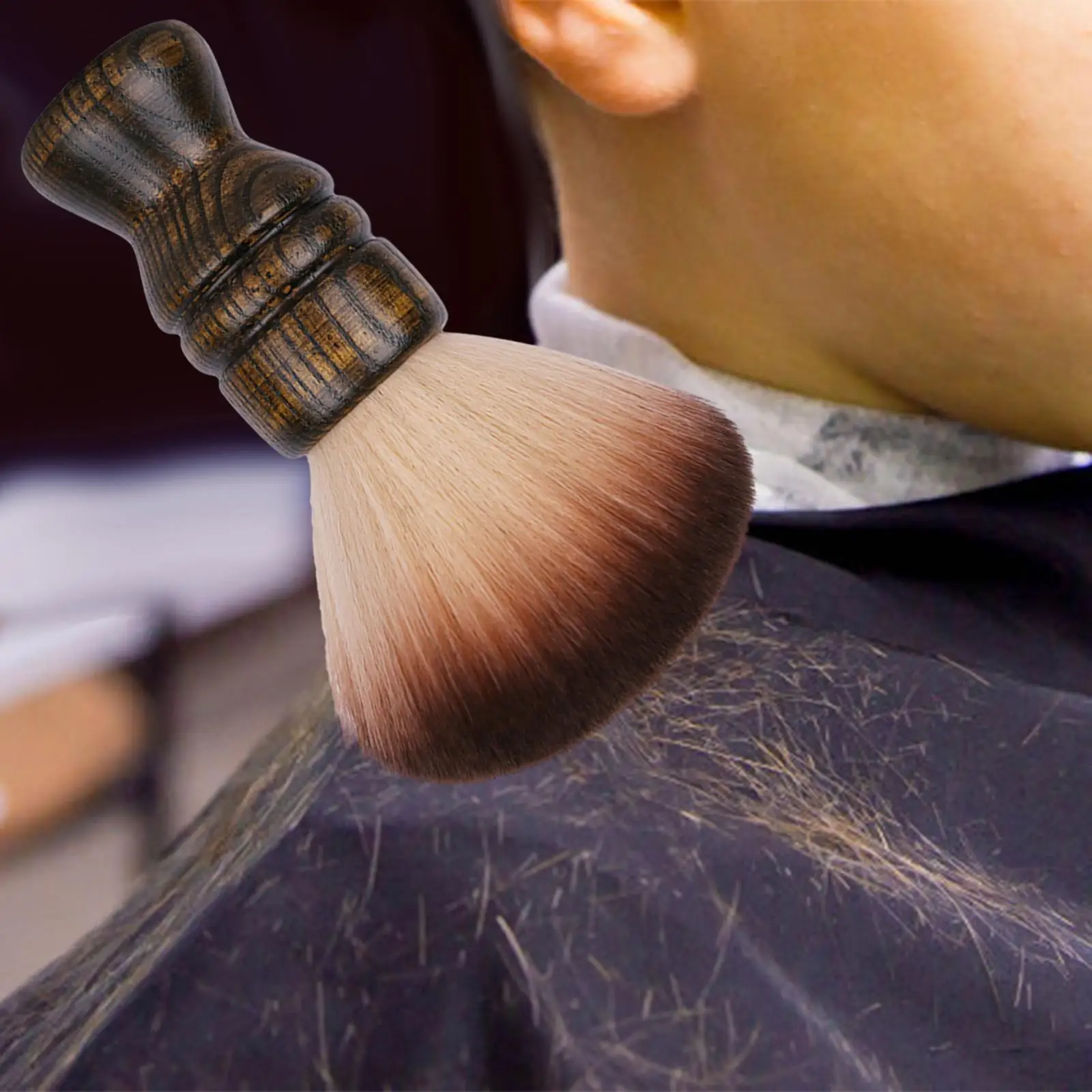 Barber Neck Face Duster Brush Haircut Clearning Brush for Men Husband Personal and Professional Shaving Salon Father`s Day Gifts