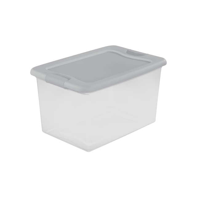 Sterilite 64 Qt. Latching Box Plastic, Silver Tint, 23.75 x 16.00