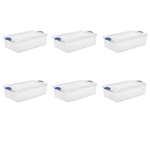 Sterilite 32 Qt. Latch Box Plastic, Infra Red, Set of 6 - AliExpress