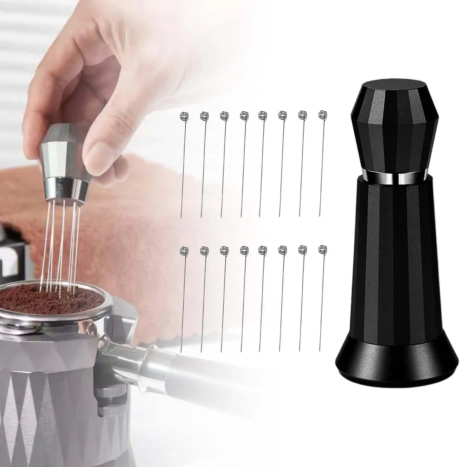 Coffee Stirrer Hand Distribution Comfortable Handle Coffee Needle Distributor for Hotel Gifts for Coffee Lovers