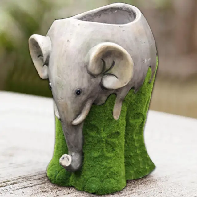 Large Elephant Flowerpot, Resin Statue for Garden, Modern Animal Statu –  Paintingforhome