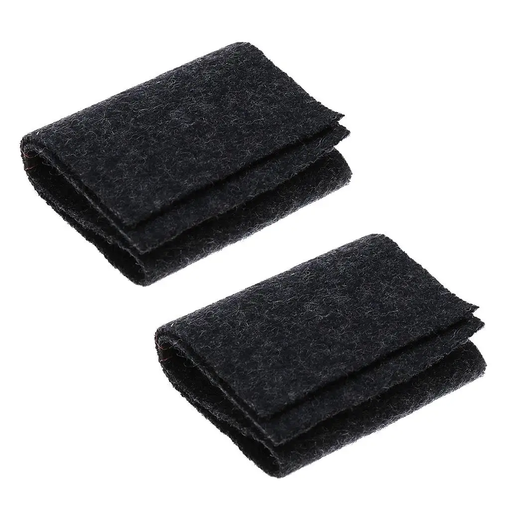 Tooyful Pack of 2 Wool Erhu Pads Silencing Mats Muffler Erhu Practice Parts Black