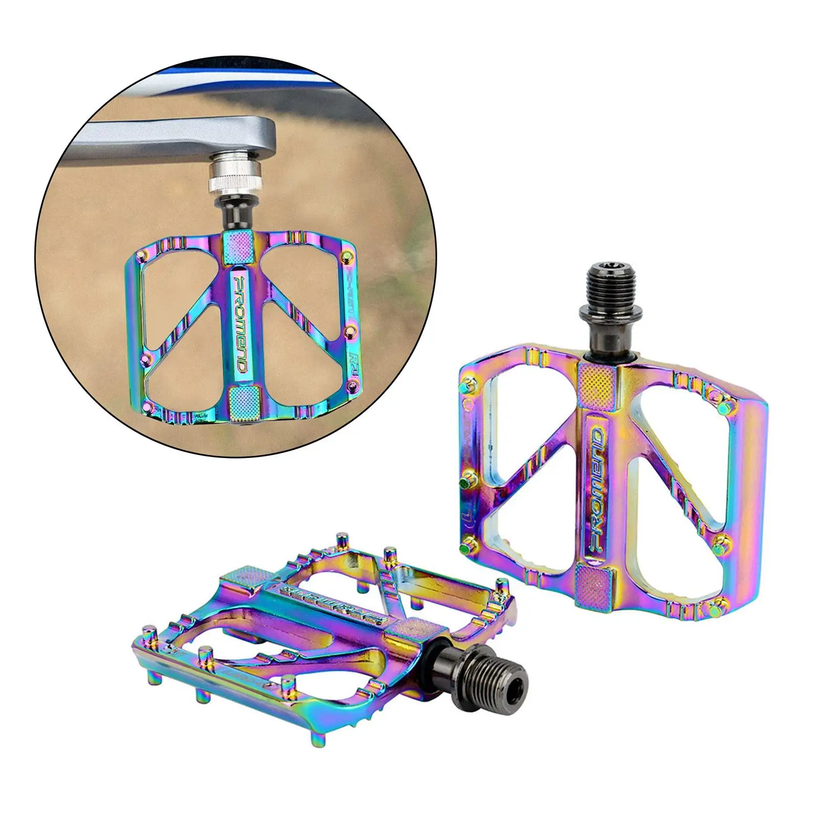 Mountain Bike Pedals Colorful  Pedals  Flat Pedals Aluminum 9/16