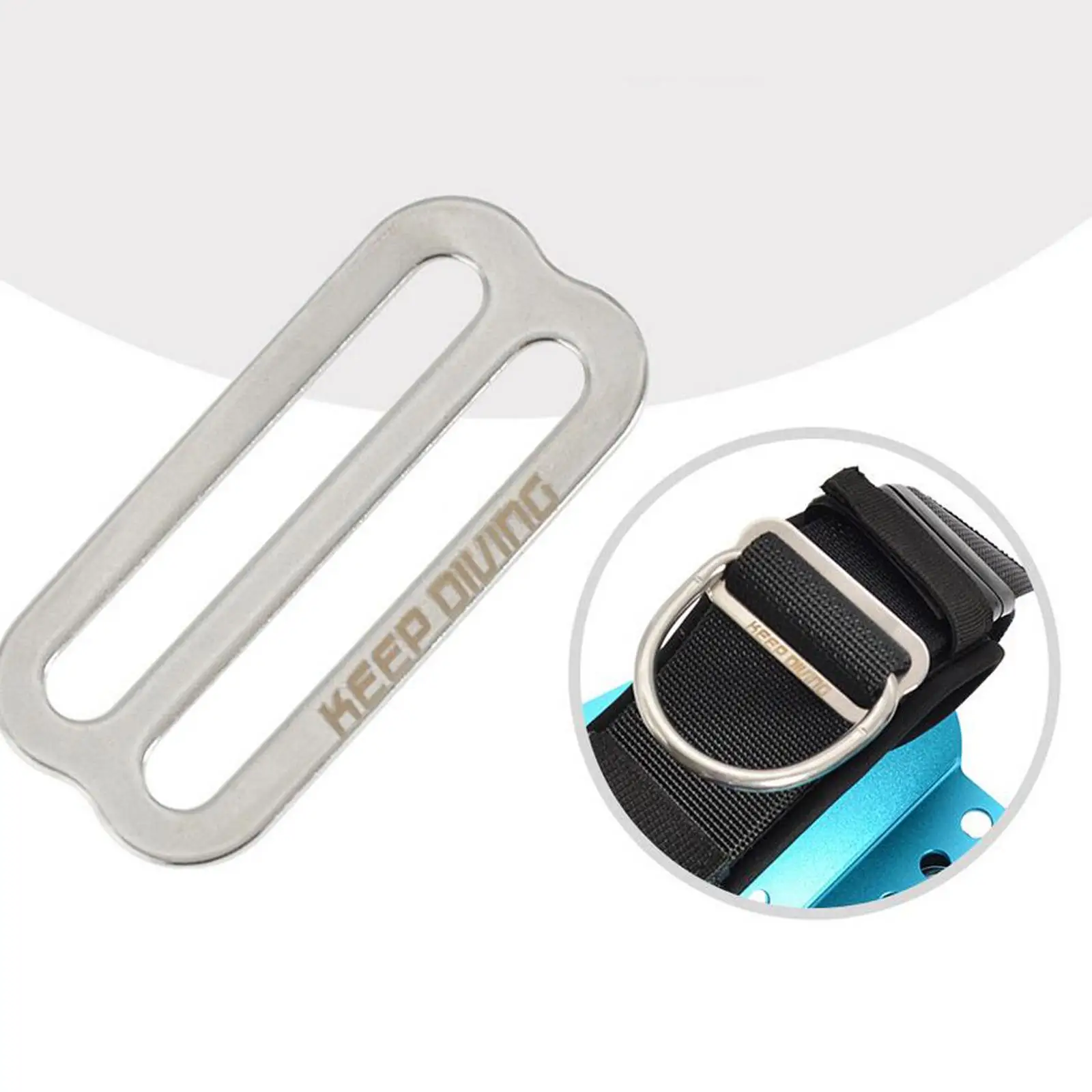 Tech Scuba Diving Weight Belt Webbing Keeper Fixing Buckle Stopper Glider SS316 BCD Accessories for Surfing Water Underwater