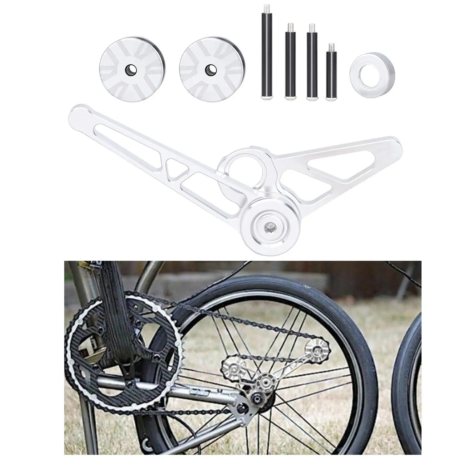 Bike Chain Tension Adapter Cycling Chain Support Transmission Guide Wheel