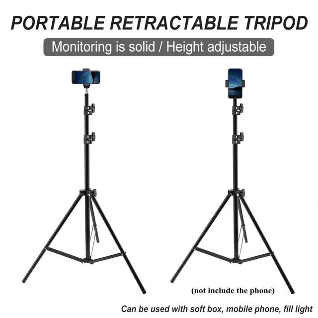 Trépied de lumière de remplissage annulaire pour selfie, support de lumière  de photographie, adapté pour les Analyste d'éclairage en direct, photo,  studio, vidéo, 50cm, 160cm - AliExpress