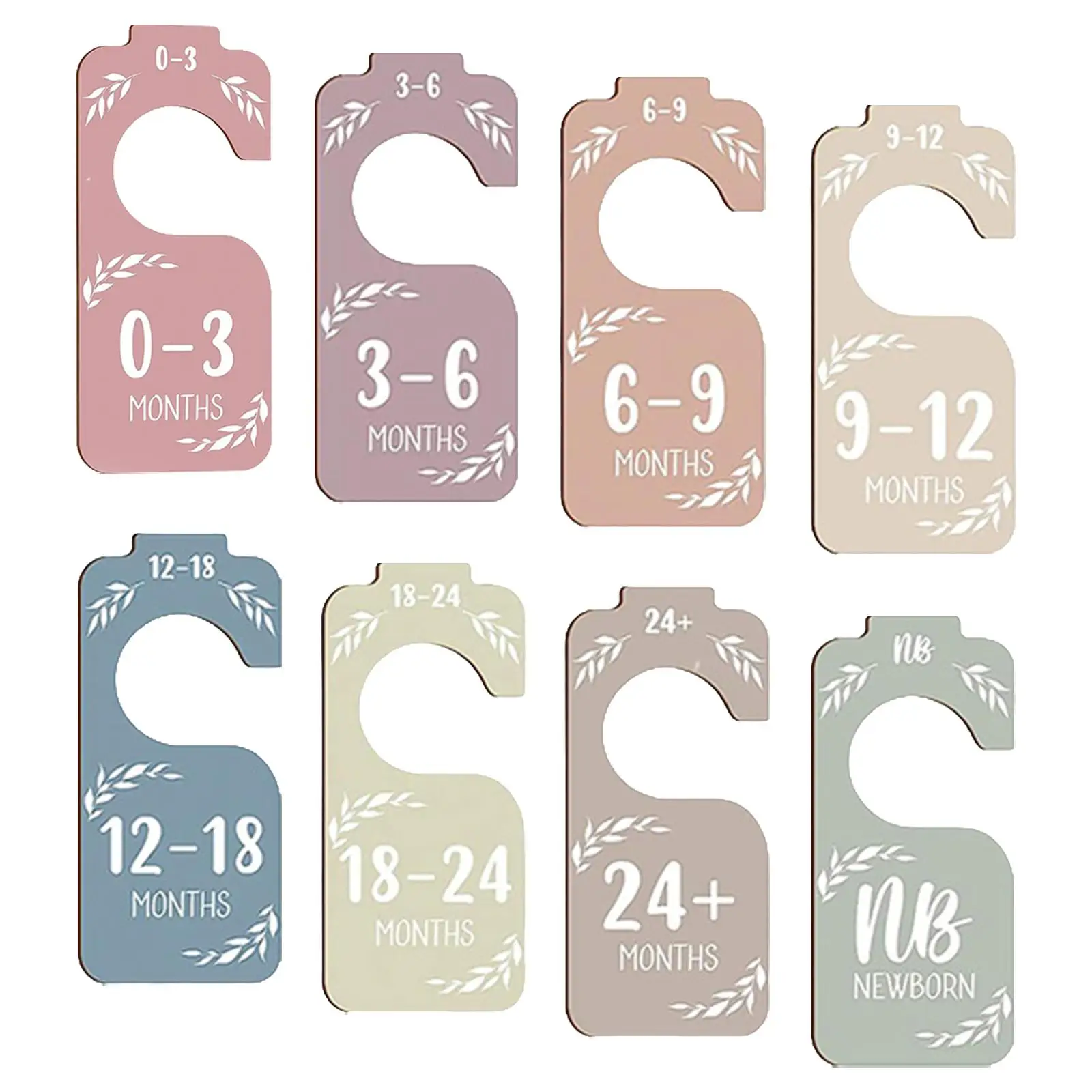 8Pcs Baby Closet Dividers Baby Clothes Size Hanger Organizer Newborn Supplies Easily Sort and Organize for Photography Props