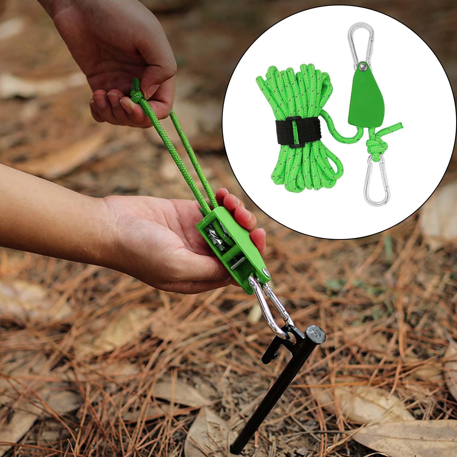 Multifunction Tent Cord Paracord with Buckle Cord Lanyard for Camping Outside Backpacking Emergency Essential Accessories