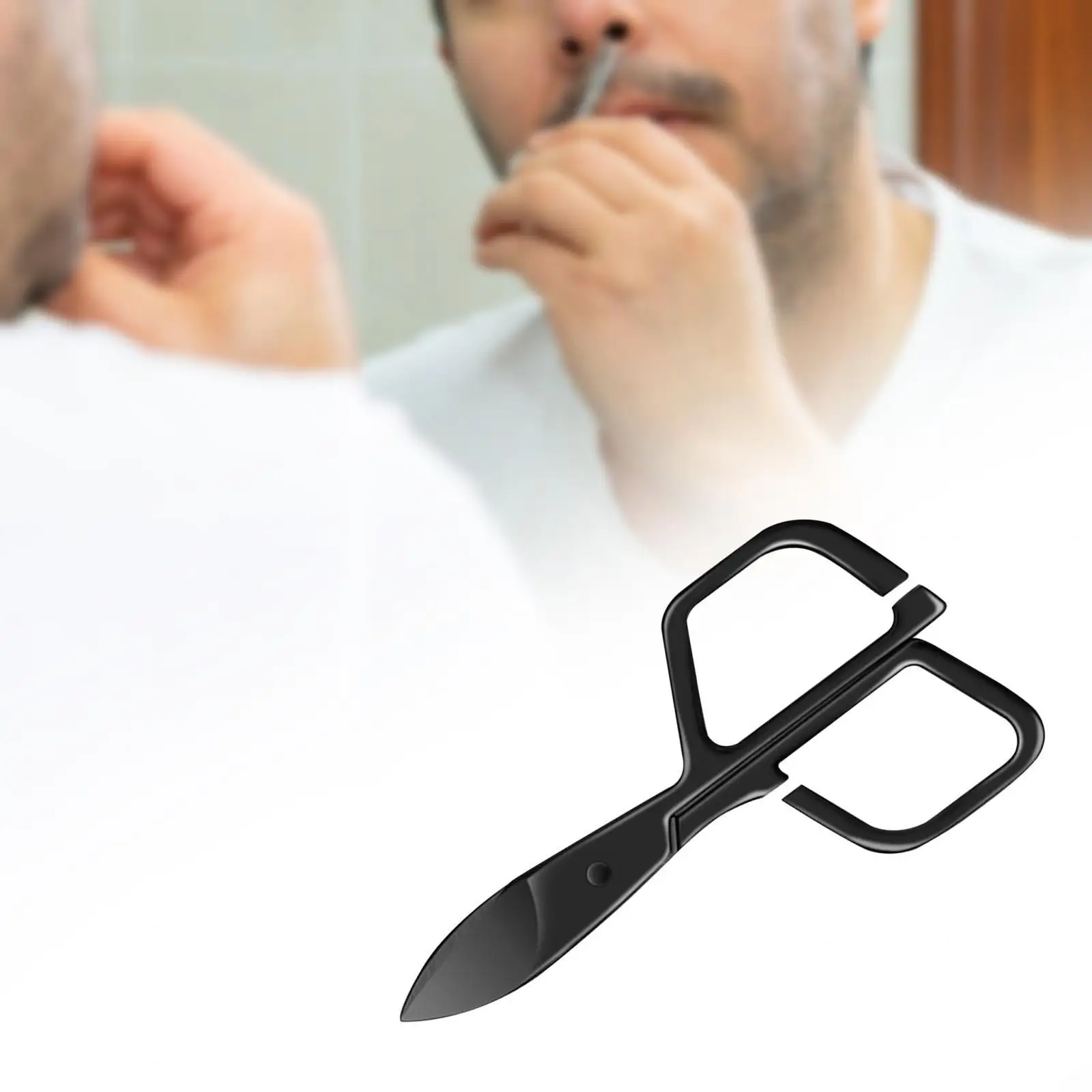 Men Nose Hair Scissors Waterproof 9.4x4.7cm Practical Multifunctional Small Scissors Beauty for Ear Trimming Eyelashes Mustache