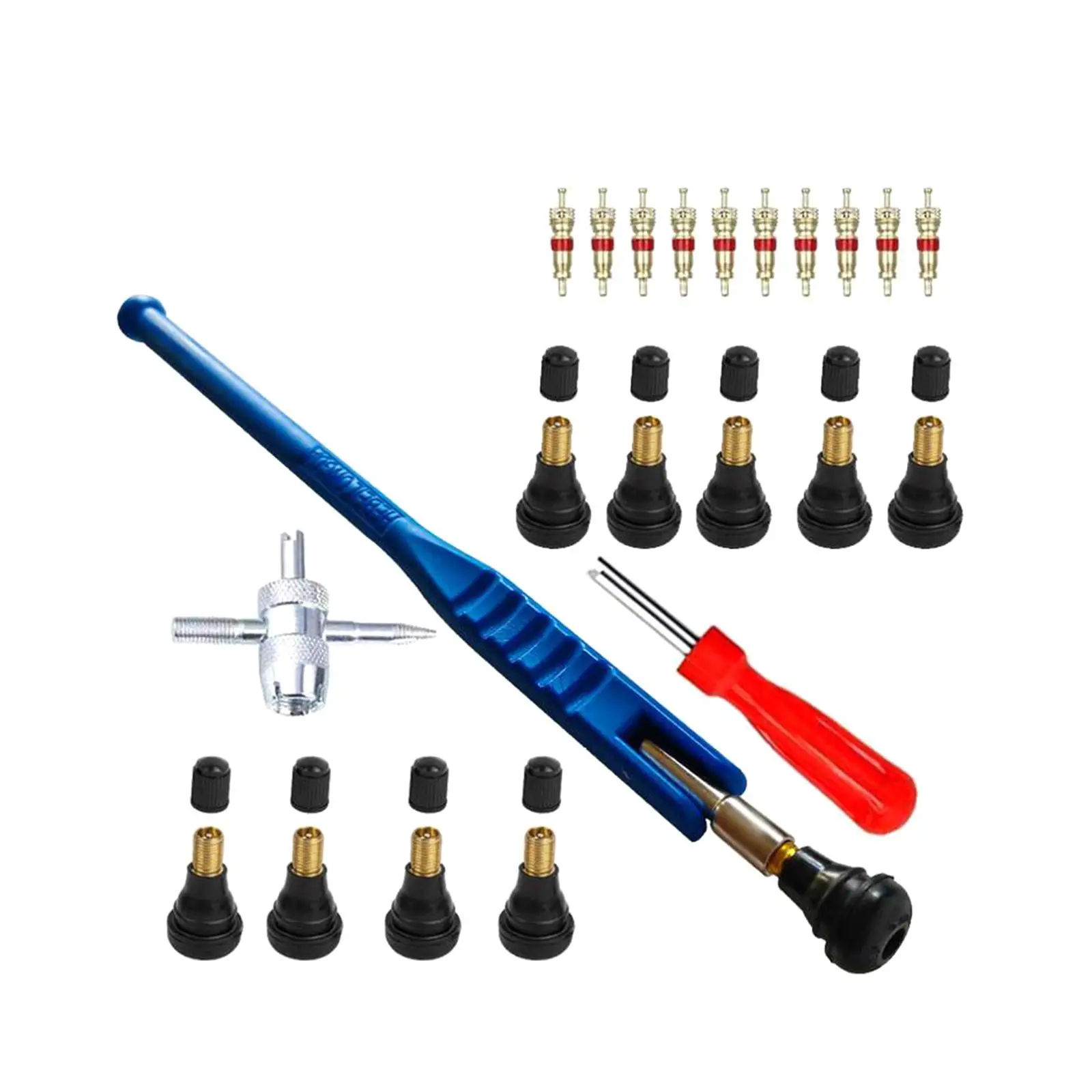23Pcs TR412 Car Accessories Multifunctional Tire Repair Install Tool Tyre Valve Removal Tool for Car Truck Motorcycle Bike