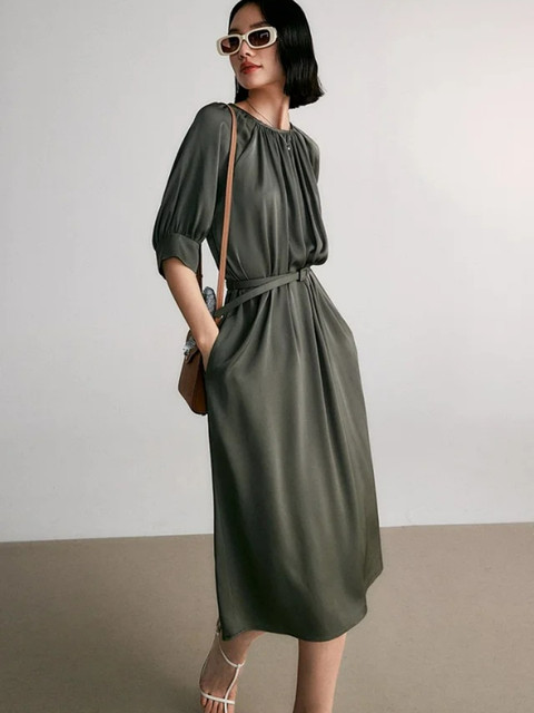 Dark green tunic sales dress