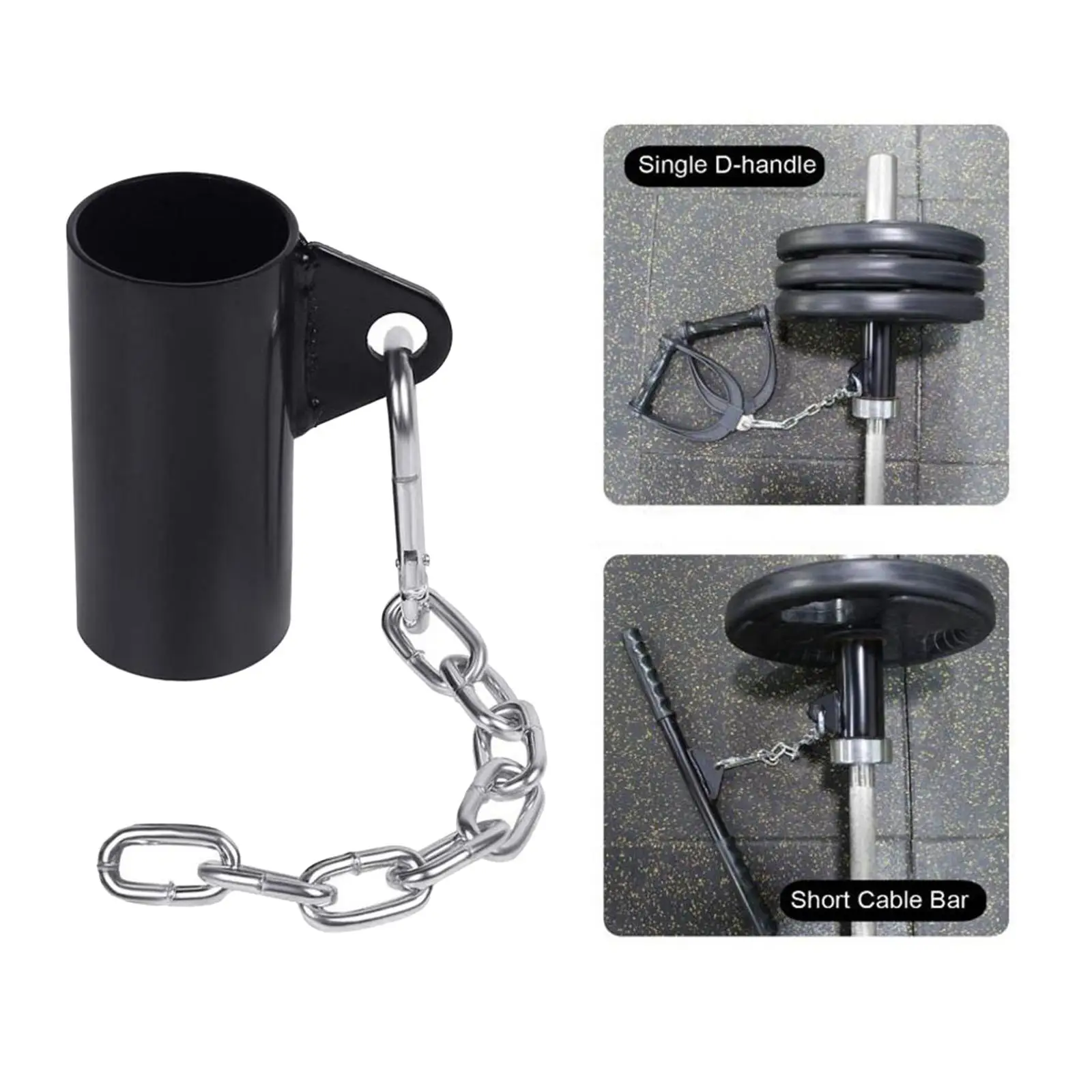 Lightweight T Bars Row Platform with Chain Barbell Bar Eyelet Attachment Post