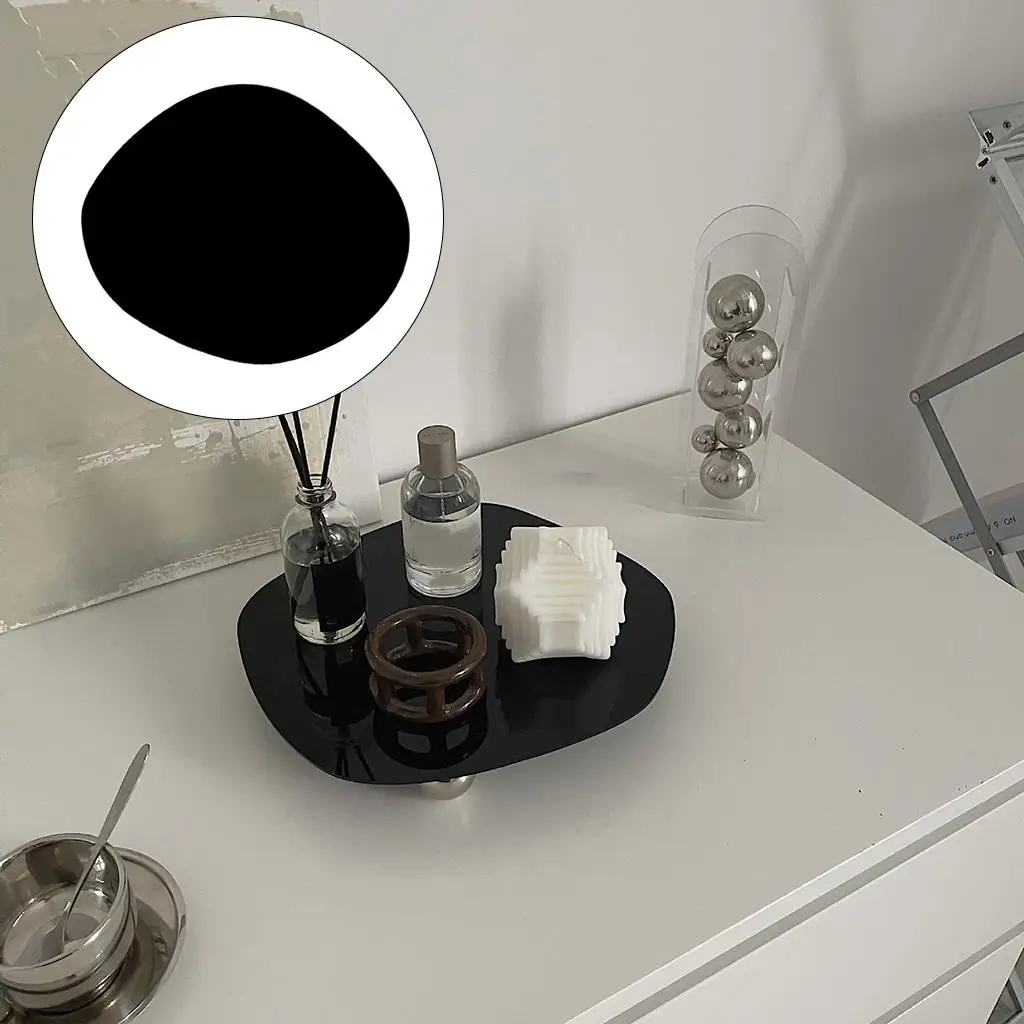 Irregular Acrylic Mirror Effect rative Vanity Tray Dresser  Plate Bathroom Bedroom  ration