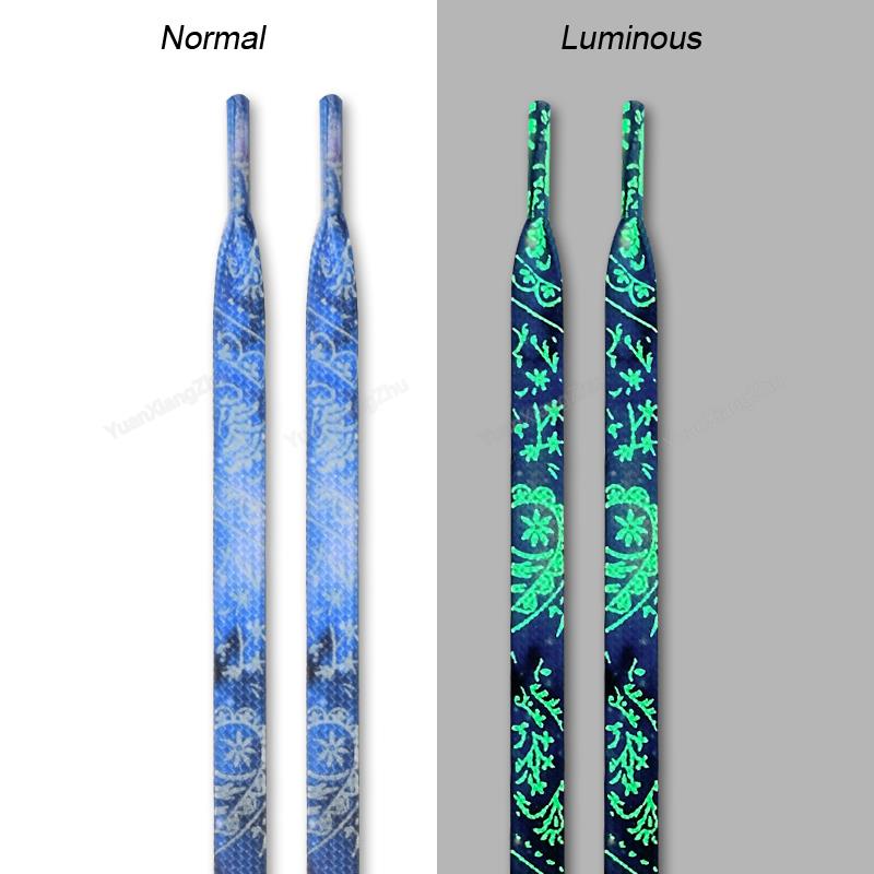 1Pair Luminous Shoelace Quality Fluorescent Boot Shoelaces for Sneakers Flat Laces Shoestrings Night Glow Strings 120/140/160CM