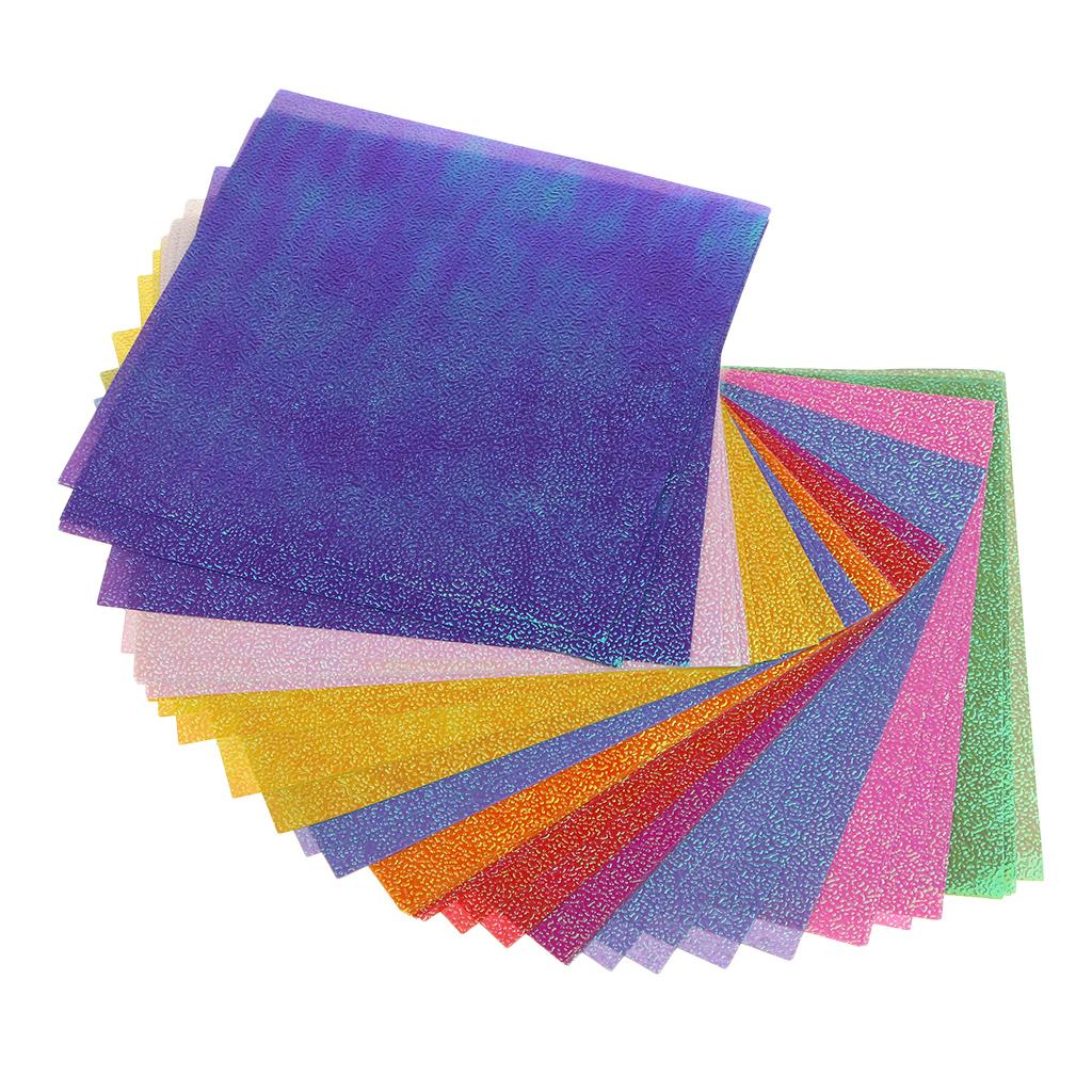 50 Pcs Scrapbooking Pearlescent Paper Cardstock DIY Handmade Cards Making for Art Crafts Mix Colour 7 x 7cm