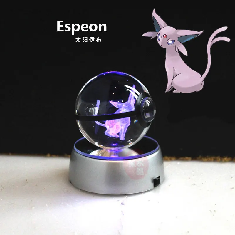 Pokémon 3D Crystal Ball com luz LED