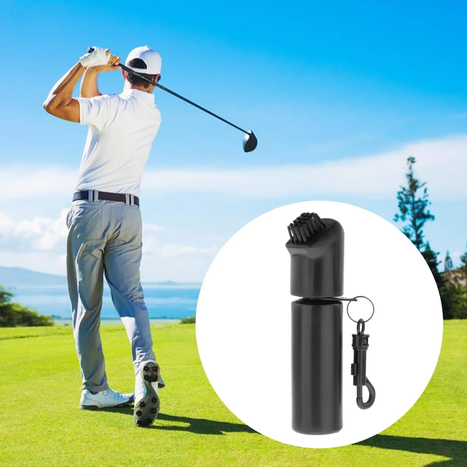 Professional Golf Club Brush Groove Cleaner with Clip Cleaning Tool Durable Golf Accessories for Golfer Gift Outdoor Sports