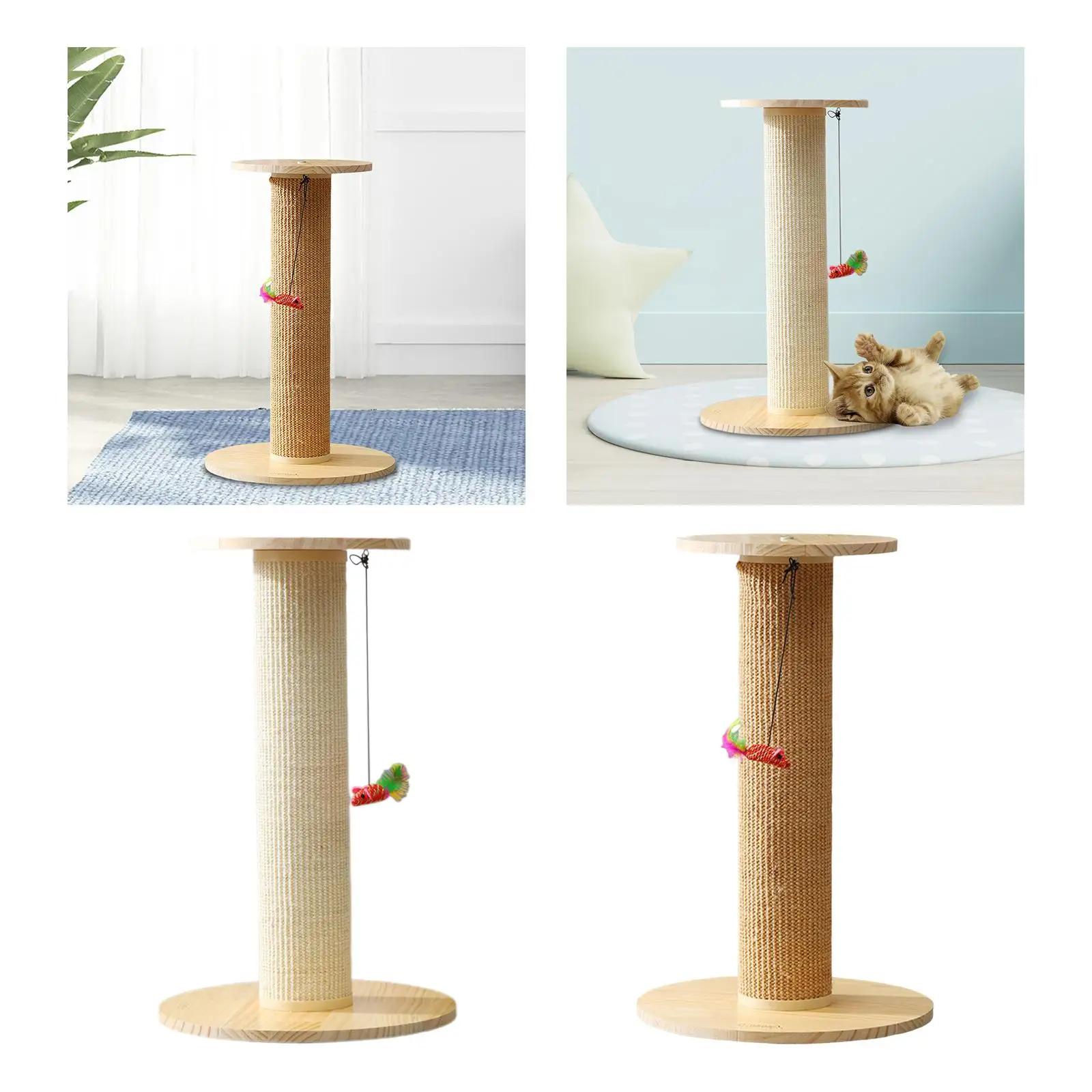 Small Cat Scratching Posts Sisal Rope Scratcher Tree Shelf for Small Cats