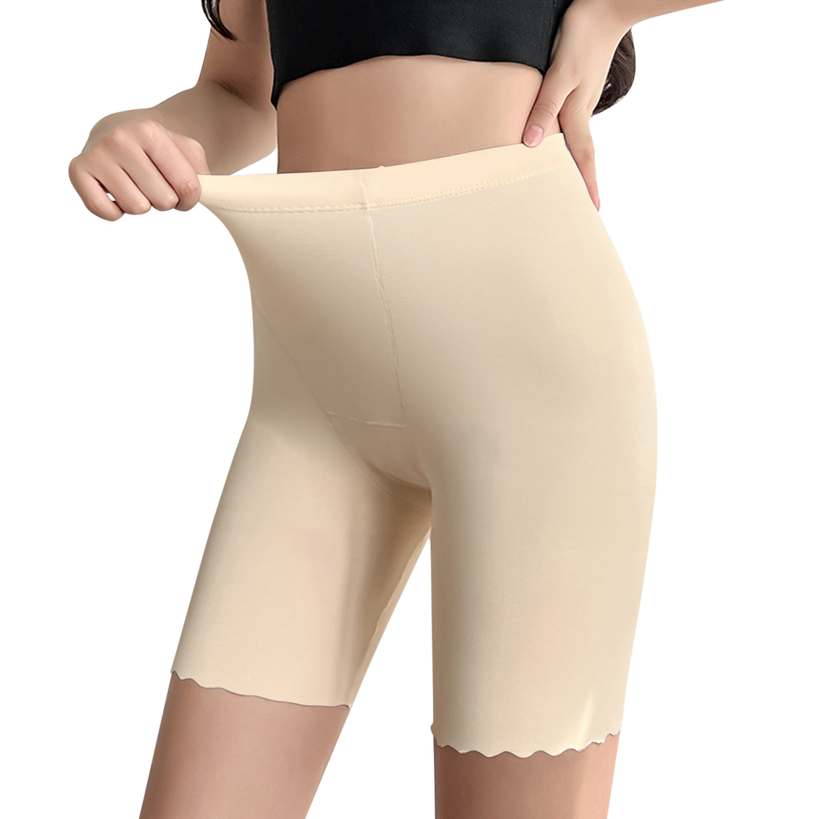 Lot De 4 Culottes Taille Haute En Soie Glacée Femme - Gainantes, Invisibles Et Confortables Pour Le Yoga, Le Sport Et Le Quotidien - 8