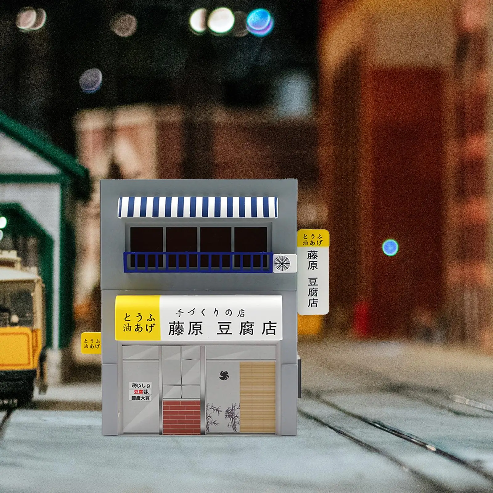 1/64 Tofu Shop Diorama Model Architectural Movie Props Desktop S Gauge Collection Scenery Scenery Store Townscape Decoration