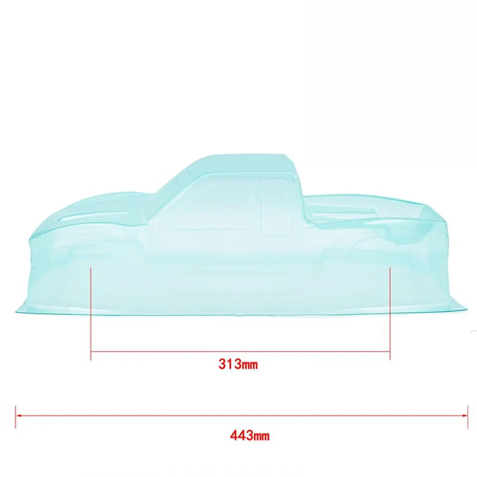 Unpainted RC Body Shell Cover Replace Parts for 313 Wheelbase Modification Car Hobby Model Car Crawler Climbing Car
