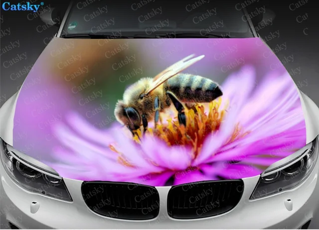 Bee Vinyl Decal Hood Decals for Women, Vinyl Stickers by Artstudio54 