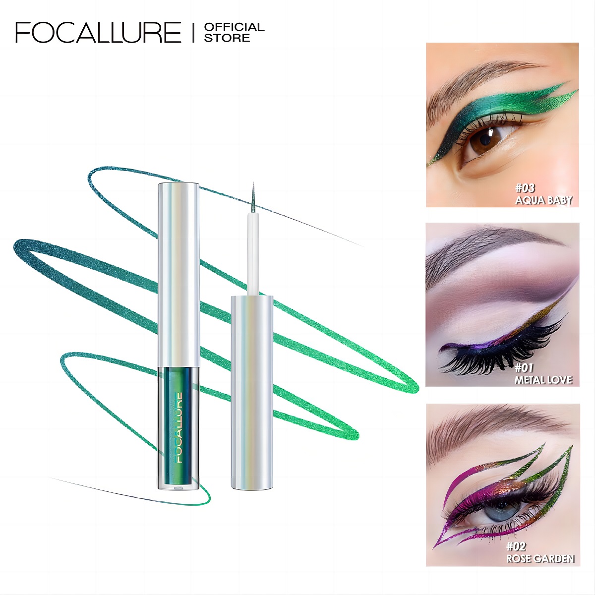 Best of FOCALLURE 11 Colors Liquid Eyeshadow Chameleon Glitter Waterproof Long-lasting Metallic Diamond Eyeliner Pencil Makeup Cosmetics Reviews & Tips