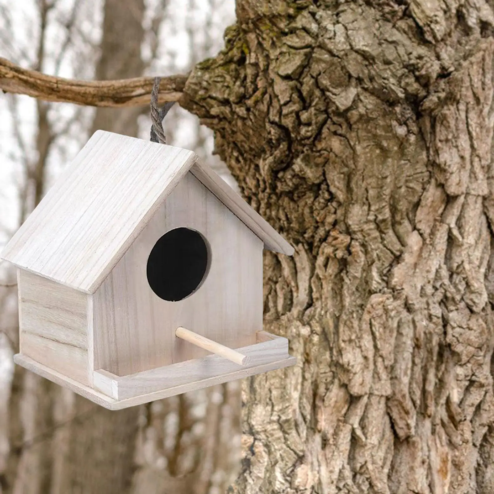 Parrot Breeding Box Wood Parakeet Nesting Box Cage Bird House Mating Box Pet Hanging