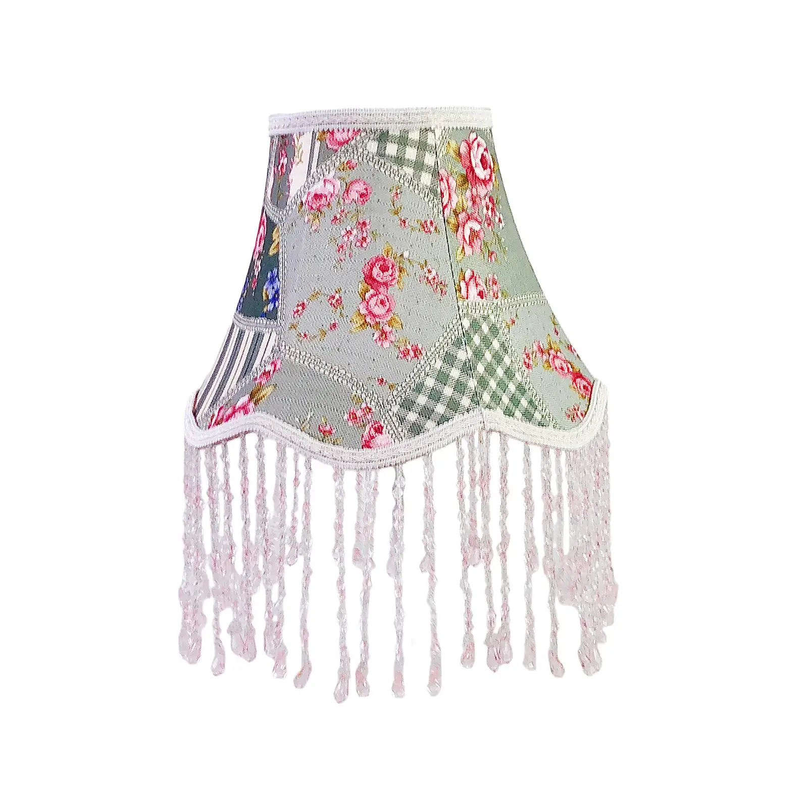 European Lampshade Vintage Fringe Beads Lamp Shade for Bedroom Cafe Home