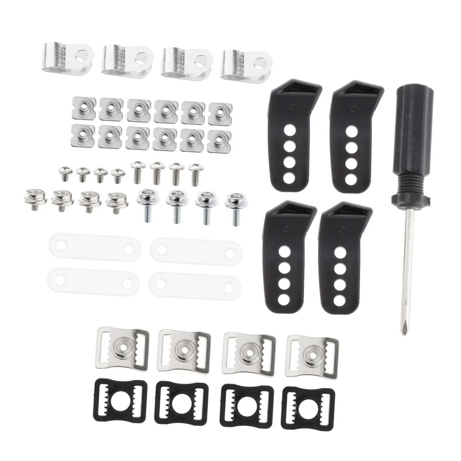 35 Pieces Football Helmet Repair Kit R Shape Clips Hockey Equipment Screwdriver Helmet Visor Screws for Hockey Back up Hardwares