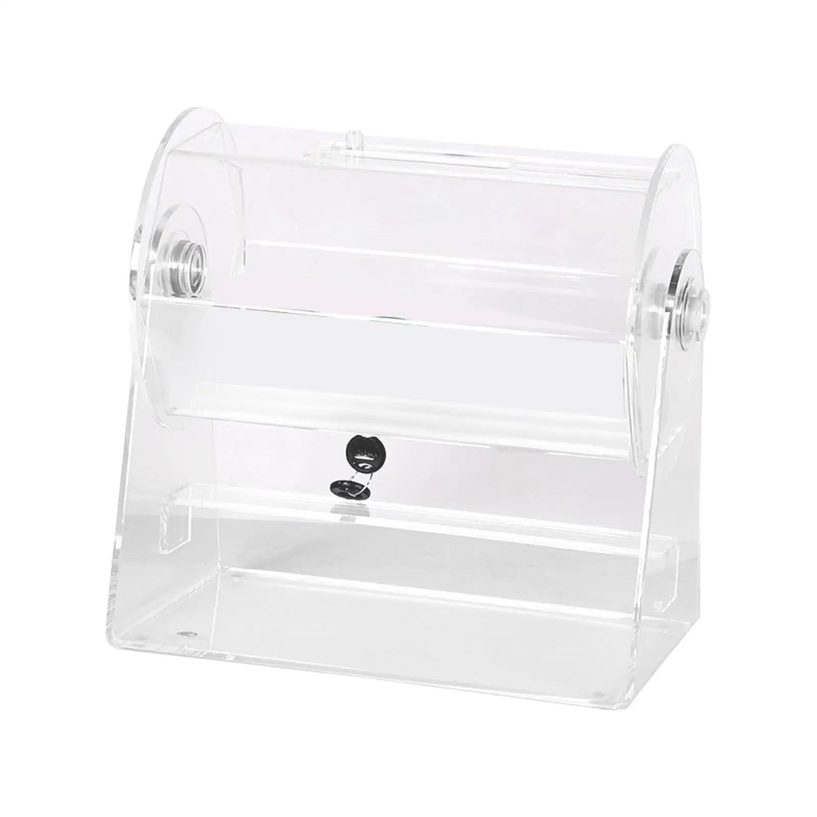 Acrylic Raffle Drum Parent Child Games Raffle Case Turntable Selection Machine Lottery Portable Lottery Machine for Holiday Home