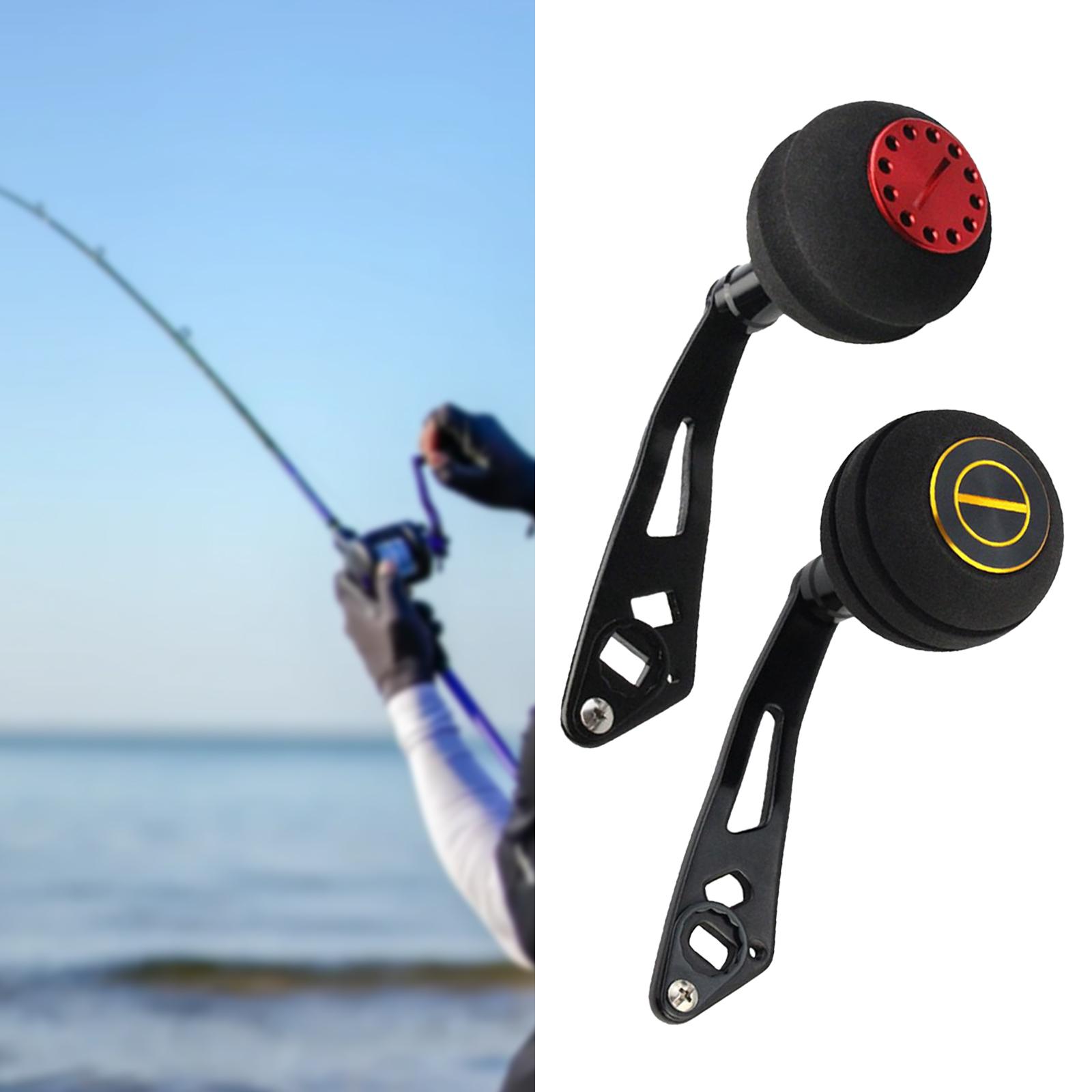 Fishing Reel Handle Supplies with EVA Universal Outside Fishing Fishing Reel Crank Handle Rocker Arm Comfort Grip Aluminum Alloy