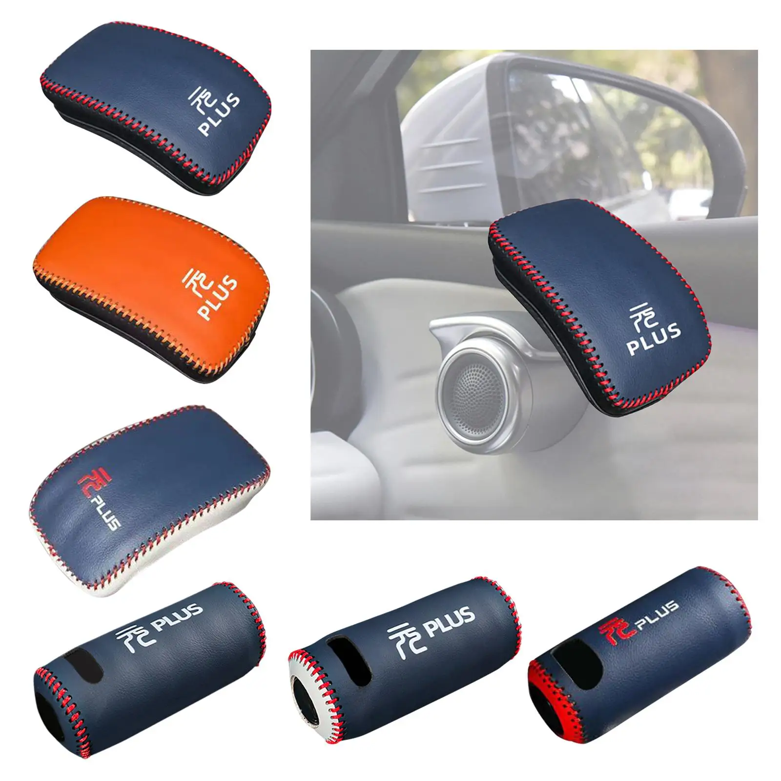 Car Door Handle Protective Cover Replacement PU Leather for Byd Yuan Plus 22