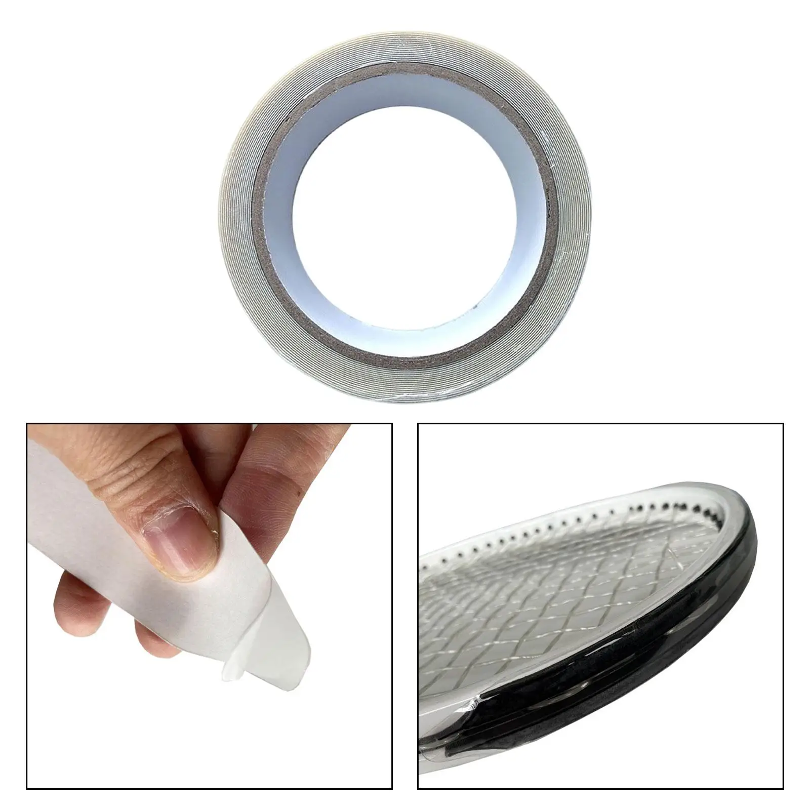 Racket Protection Tape Stickers Impact Decrease Transparent, Width 3.5cm Wrap ,Guard Tape for Sports Gear Beach