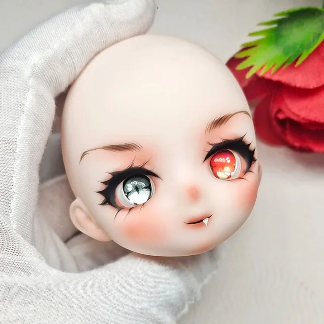 1/6 Bjd Doll Head Makeup Anime Doll With Blue Grey Color Eyes Cartoon Cute  Doll Mold Accessories For 30cm Doll Body Toys - Bjd Dolls - AliExpress