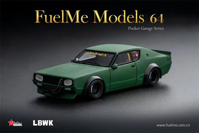 Fuelme 1:64 lbwkスカイラインGT-R 2 KPGC110樹脂モデル車 - AliExpress