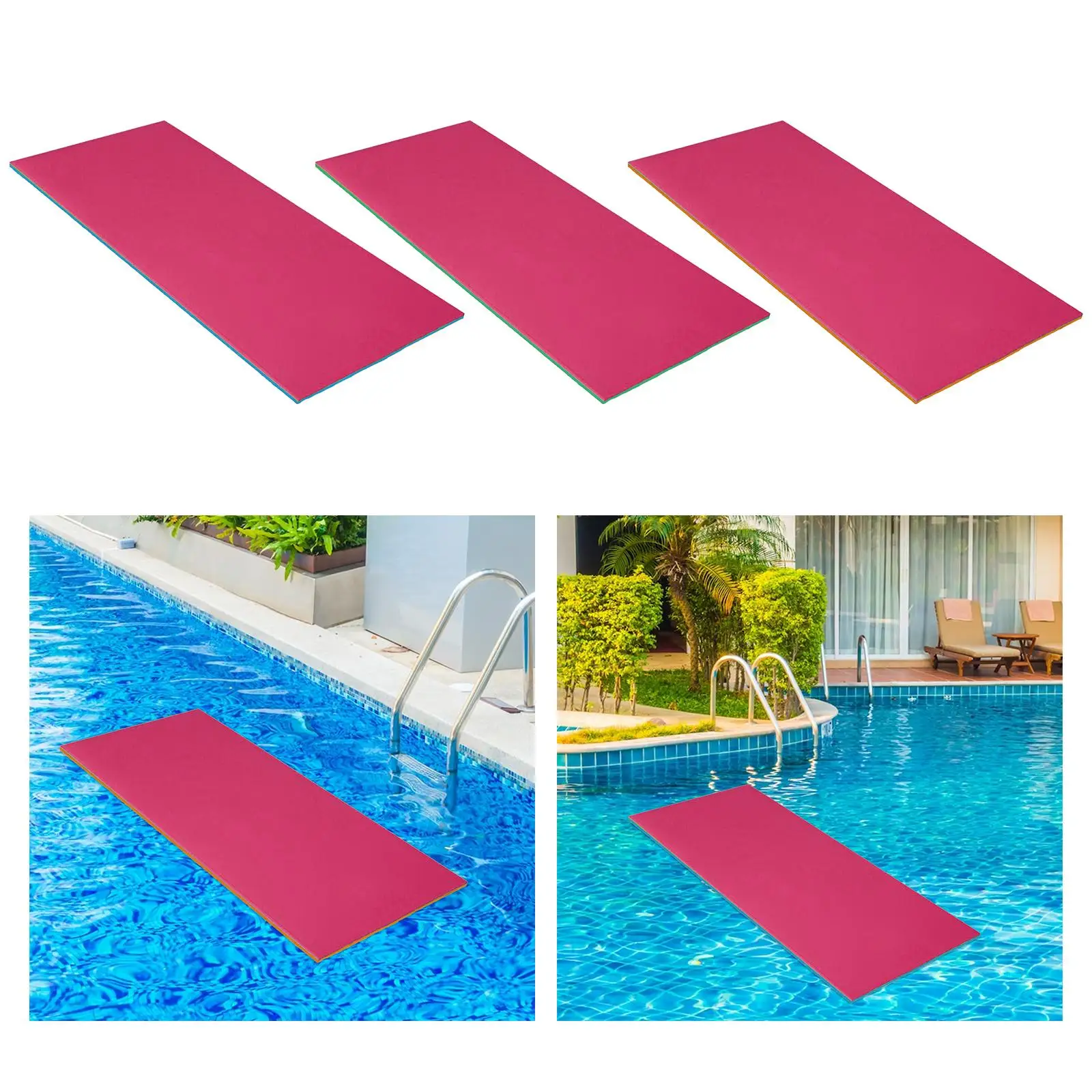 Water Float Mat Durable Float Blanket Lounger Float High Density XPE Roll up Mattress for Beach Lake Outside Family Fun