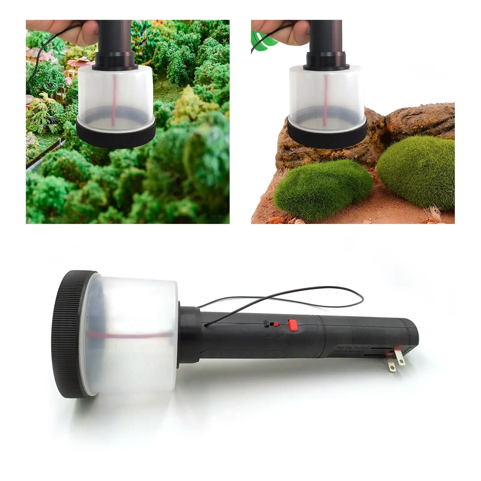 Portable Static Grass Applicator Hobby Accessories Decoration Supplies Practical Electrostatic Flocking Machine for DIY Project